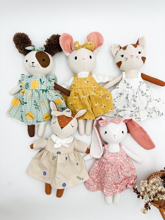 Handmade beautiful dolls with removable cloth...