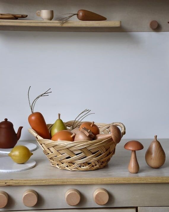 Handmade wooden fruit and vegetable set...