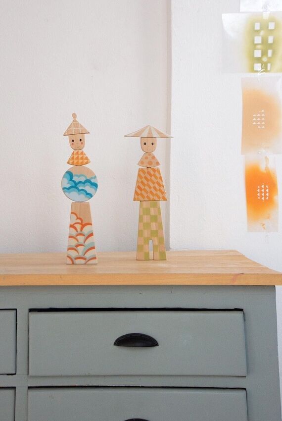 Handmade Beech Wood Stacking Doll Toy: Play a...