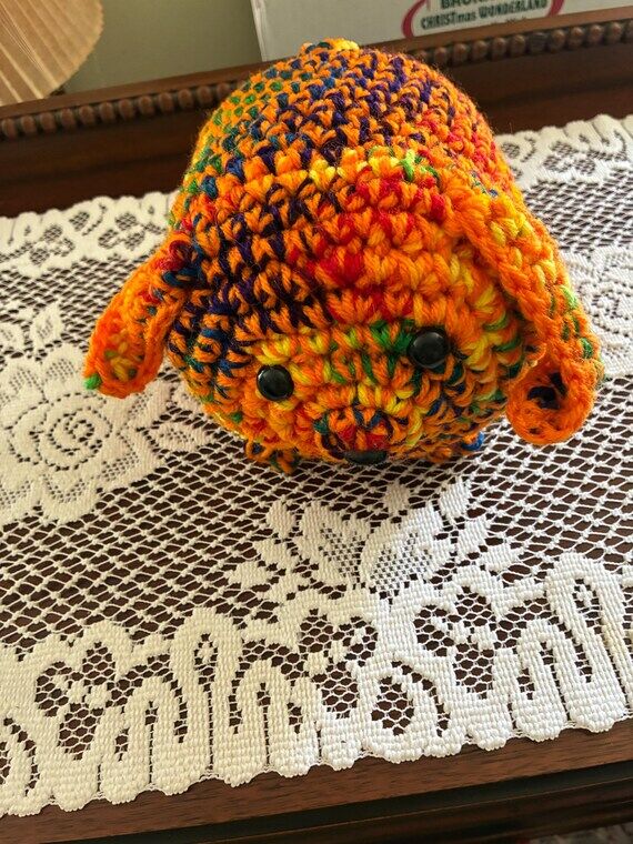 Large Crochet Dog Plushie, Amigurumi Cuddle T...