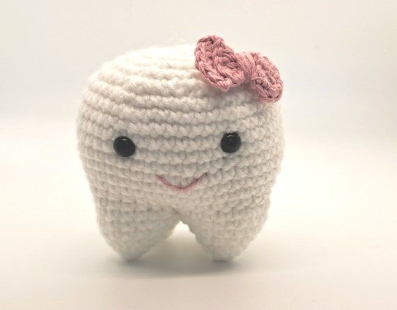 Crocheted Tooth Fairy Plushie: Pocket for Too...