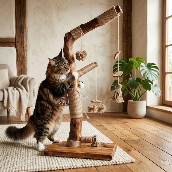 Modern Cat Furniture/Handmade wooden scratchi...
