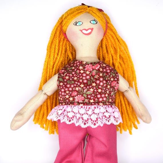 Blond Girl Doll With Turquoise Eyes - Toy For...