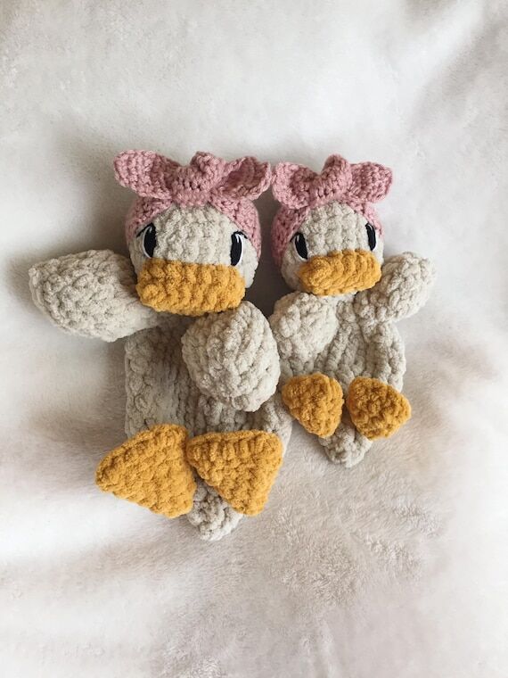 Custom Crochet Duck Lovey - Made to Order: Ha...