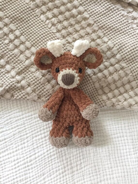 Crochet Deer Lovey Snuggler - Made To Order :...