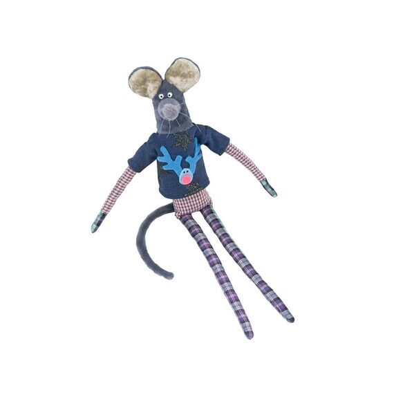 Handmade Fabric Stuffed Animal Mouse, Funny K...