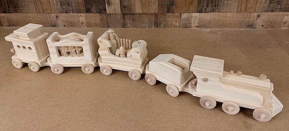 Handmade Wooden circus Train Toy...