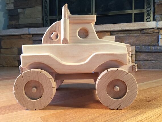 Handmade Wooden Monster Truck Toy...