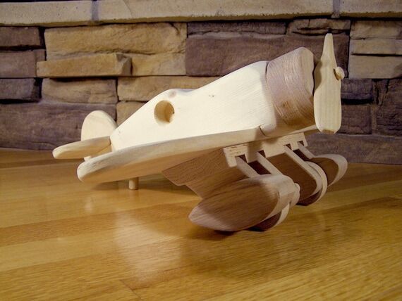 Handmade Wooden Airplane Toy...