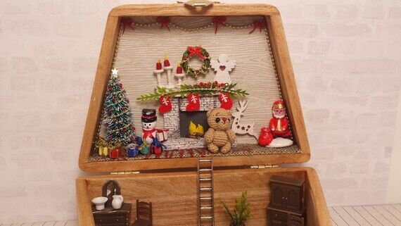 Dollhouse miniature Teddy Bear 1: 12 scale in...