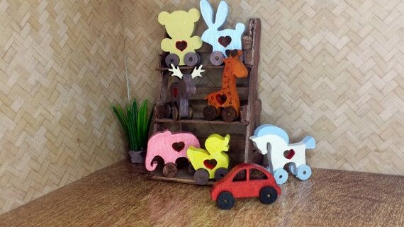 Wood miniatures toy for Dollhouse Miniature d...