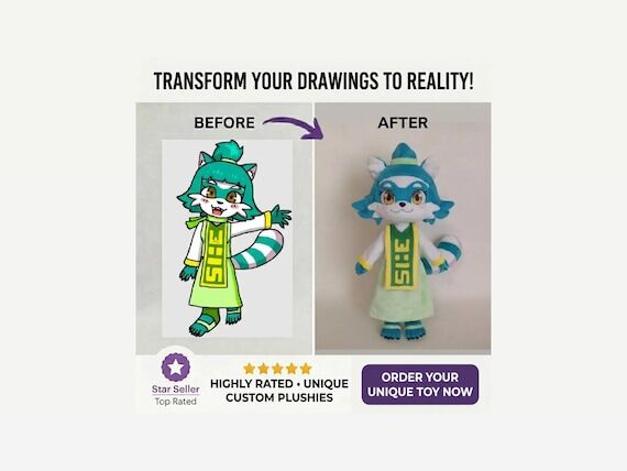 Custom Plush Toy: Handmade Plush Animal, Pers...