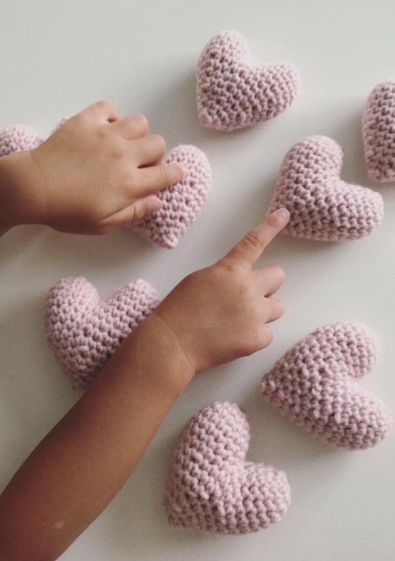 Crochet hearts handmade...