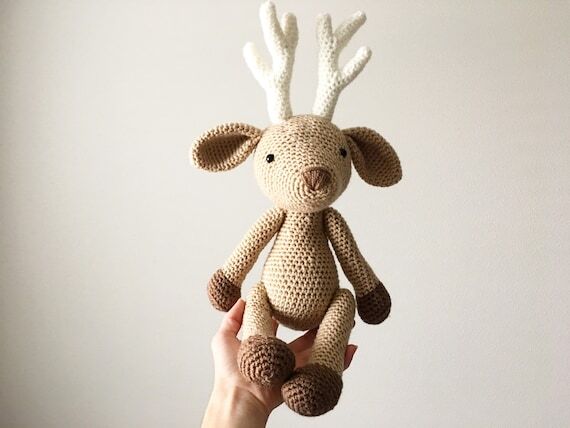 Deer crochet toy handmade large size...