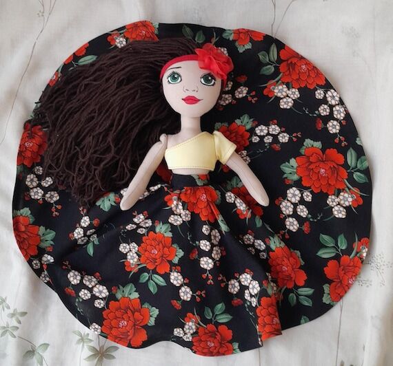 Handmade Mexican Rag Doll: Embroidered Face, ...