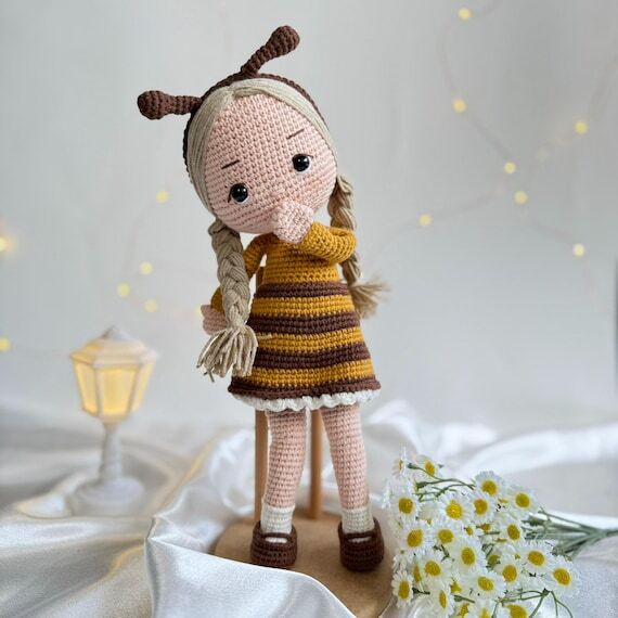 Handmade Crochet Doll, Knit toy, Birthday gif...