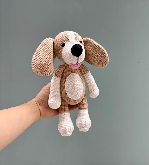 Beagle Stuffed Animal - Handmade Crochet Plus...