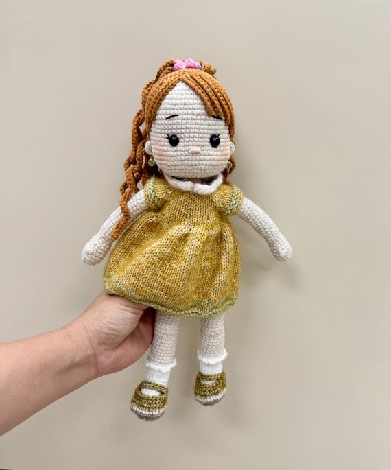 Crochet Doll Plushie, Handmade Amigurumi Doll...