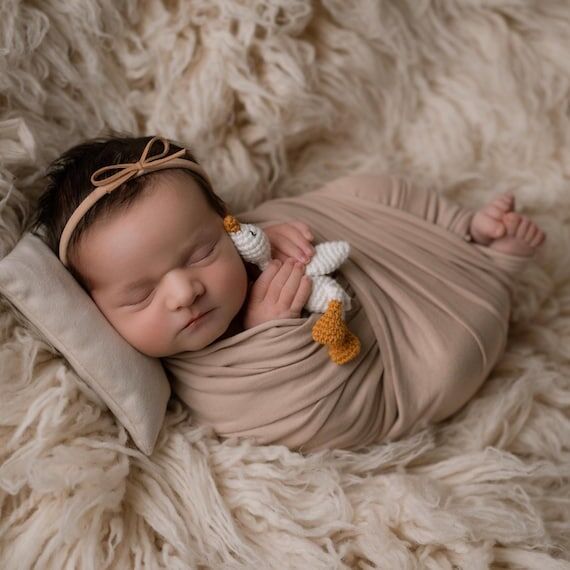 Crochet Duck Goose Toy for Newborn Photo Pro...