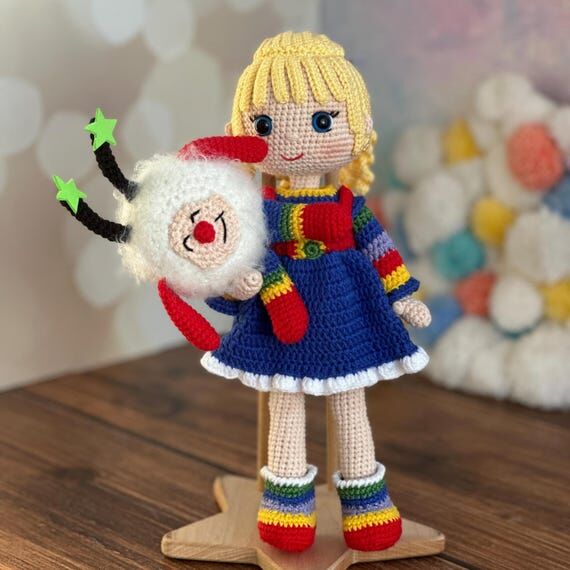 Rainbow Girl Doll, Amigurumi Rainbow Brite Sp...