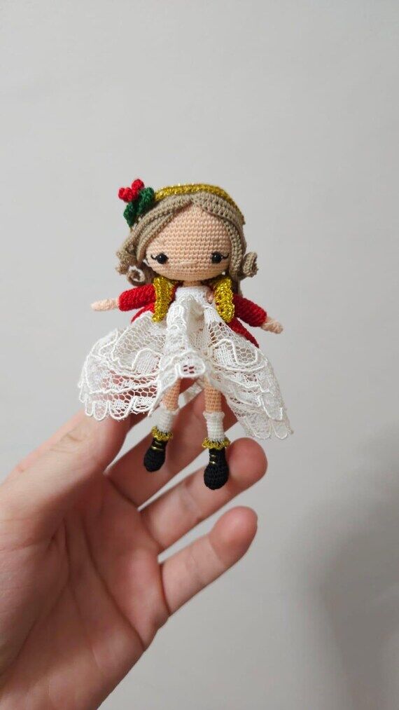 Handmade miniature Christmas Princess Doll, L...