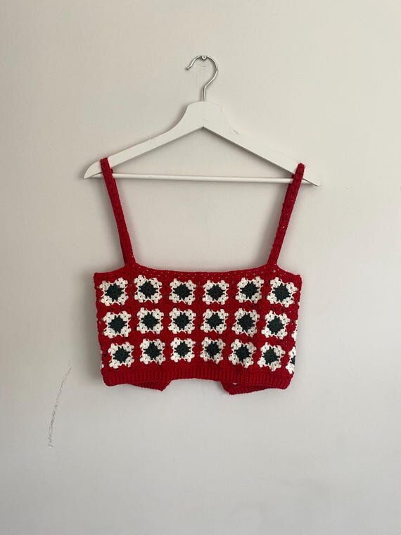 Christmas Crochet Top , Best Handmade Gift fo...