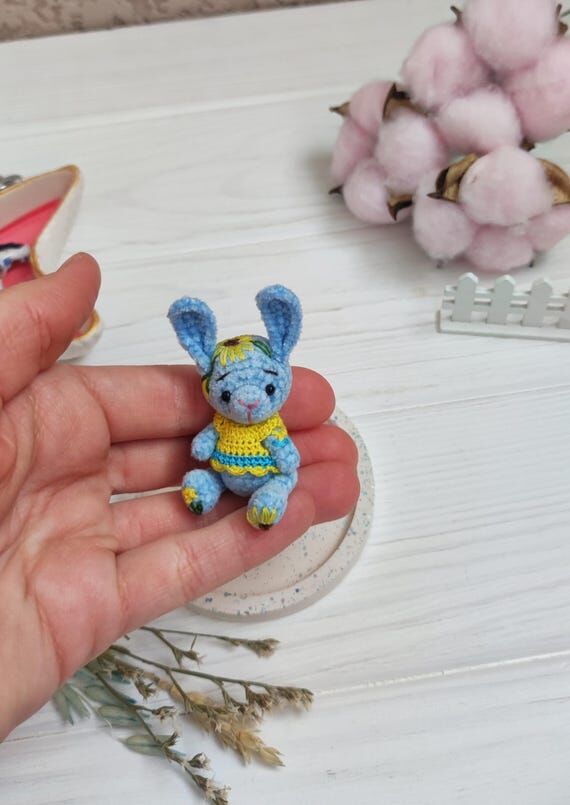 Mini unique bunny crochet toy for collection....