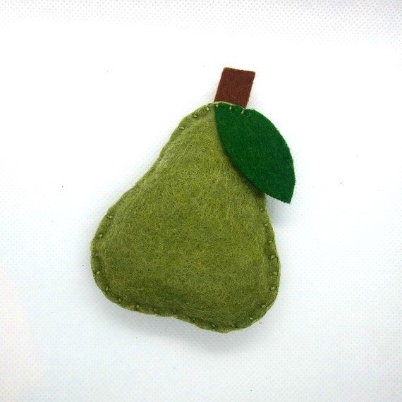 Bosc Pear Catnip Cat Toy Hand-sewn Handmade H...