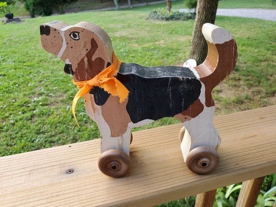 Wooden Beagle Push Toy...