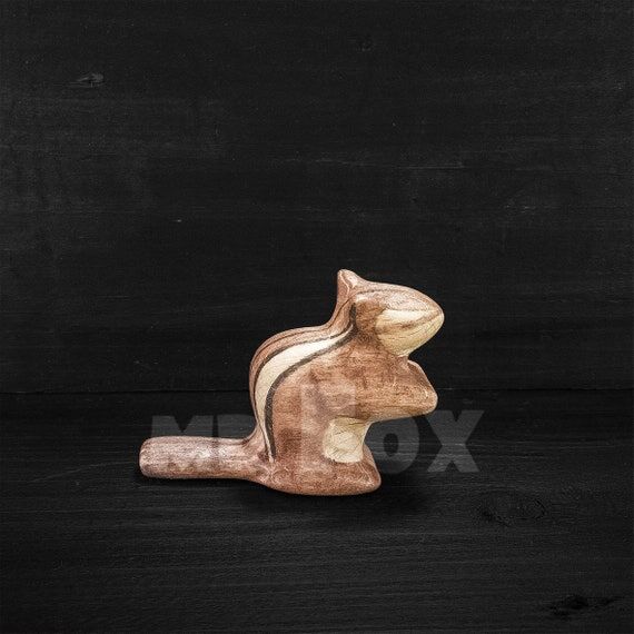 Wooden Chipmunk Toy - Wooden Chipmunk Figurin...