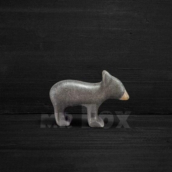 Wooden Black Bear Cub Toy - Wooden Toy Black ...