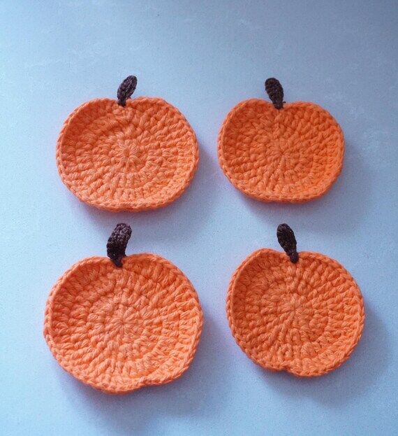 Handmade Coasters | Pumpkin Coasters | Fall D...