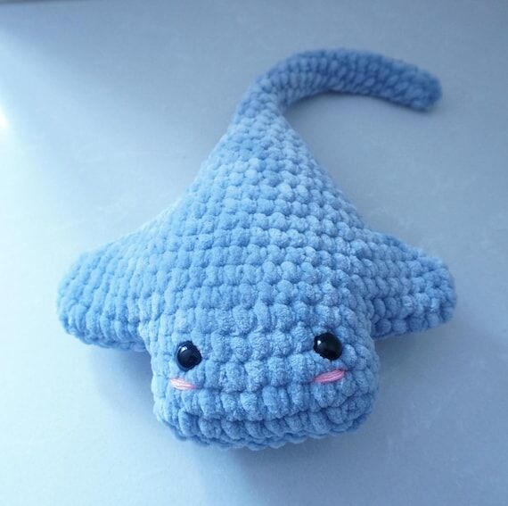 Crochet Plushie | Stingray | Fish Toy | Nurse...