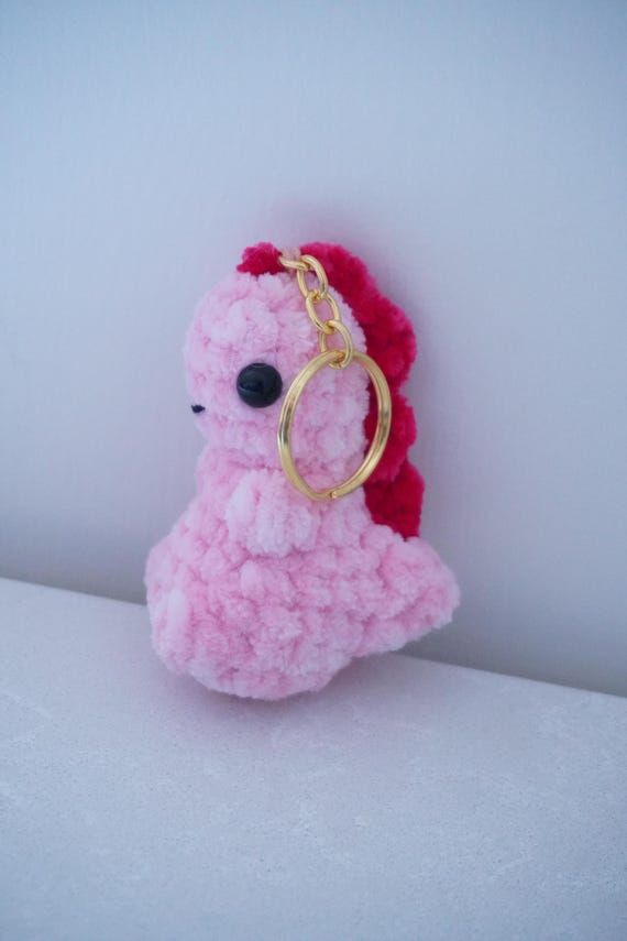 Dino Keychain | Handmade Toy | Dinosaur Plush...