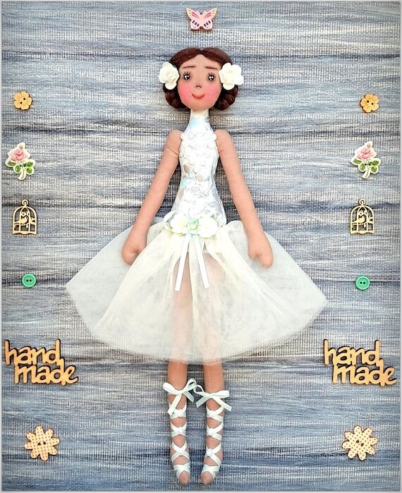 ballerina doll fabric doll-Cloth doll rag dol...
