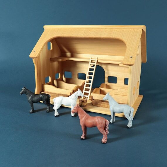 Wooden Stable "Dakota" with Farm An...