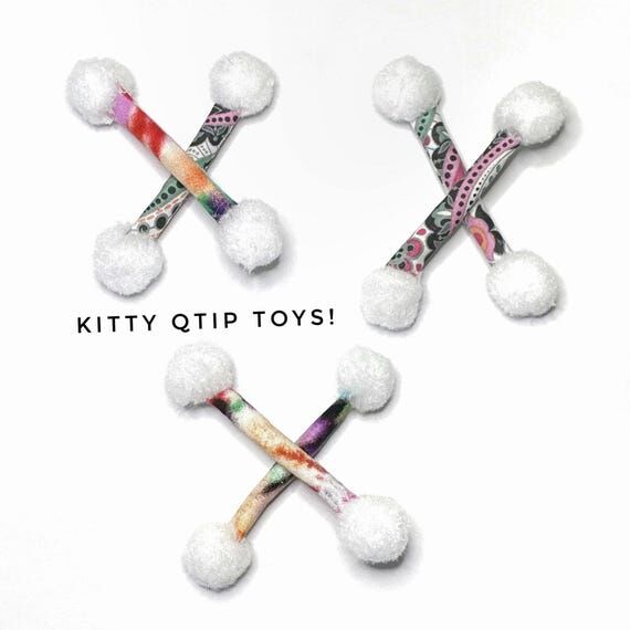 Kitty Swabs Cat Toys, Set of 3, Opt Catnip Si...