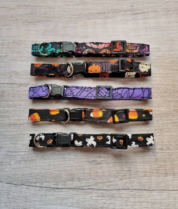 Halloween Cat Collar with Bell, Pick a Patter...