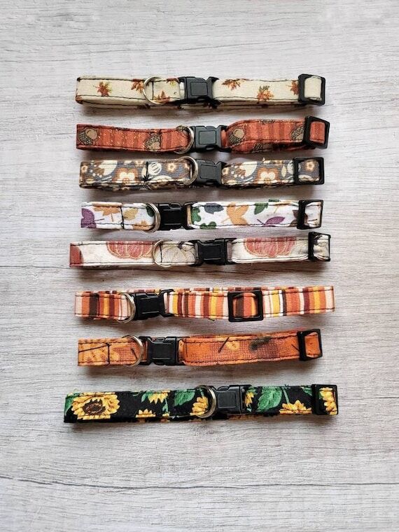 Fall Autumn Breakaway Cat Collars with Bell, ...