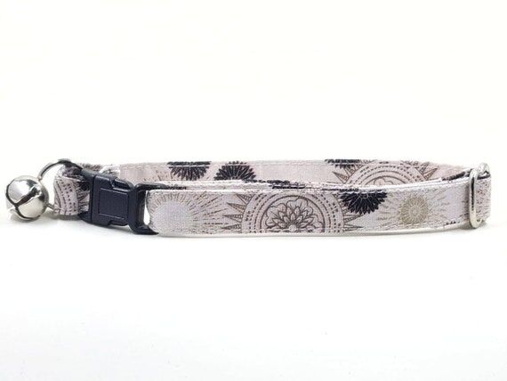 Boho Bronze Sun Breakaway Cat Collar with Bel...