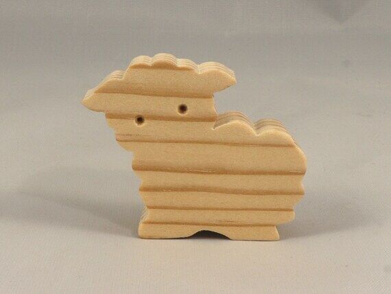 Wooden Toy Lamb: Unfinished Cutout, American ...