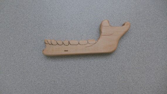 Handmade Maple Wood Mandible Teething Stick, ...