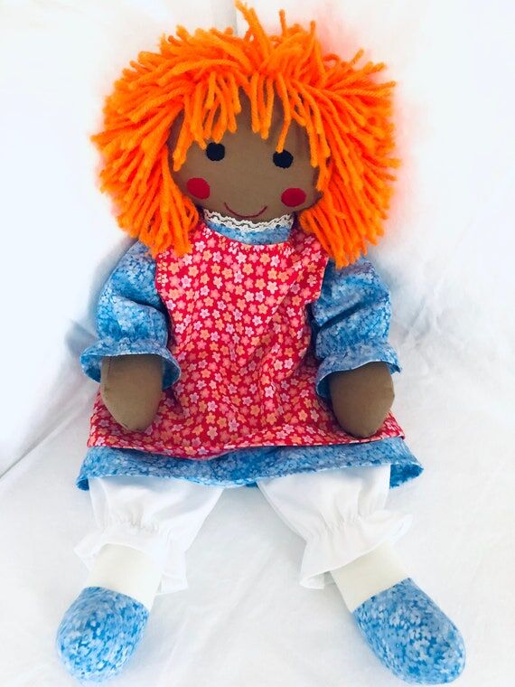 Orange Original Design Handmade Cloth Doll. P...