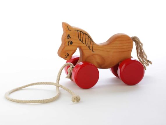 Wooden Horse Pull Toy - Toddler Gift - Toy Ho...