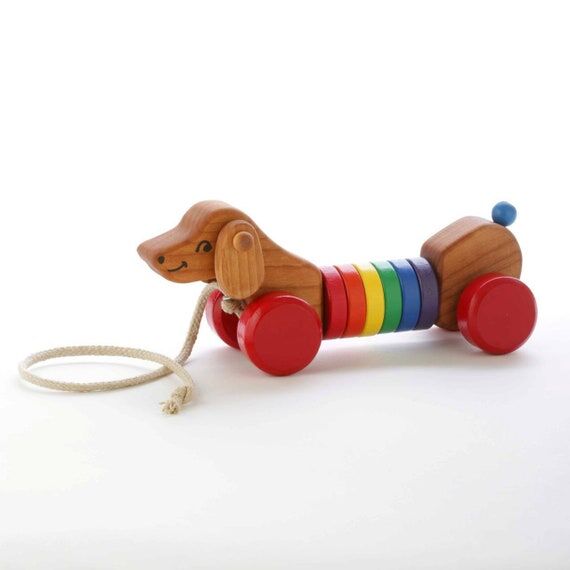 Bouncing Puppy Pull Toy - Cute, Colorful, Woo...