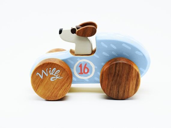 Personalized Wooden Car Toy - Boys Room Decor...