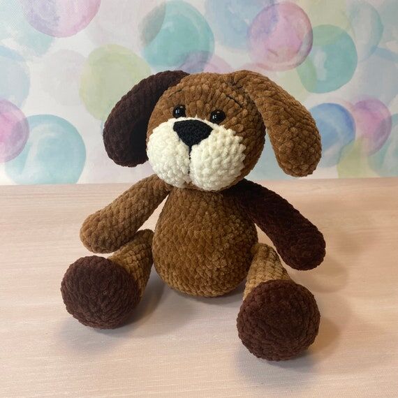 Handmade Crochet Dog Plushie, Amigurumi Stuff...