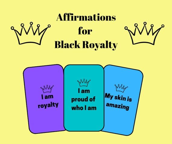Affirmations Card Set For Black Kids - Africa...