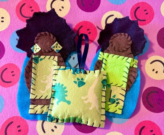 Dinosaur Cozy Winter Plush Dolls and Ornament...