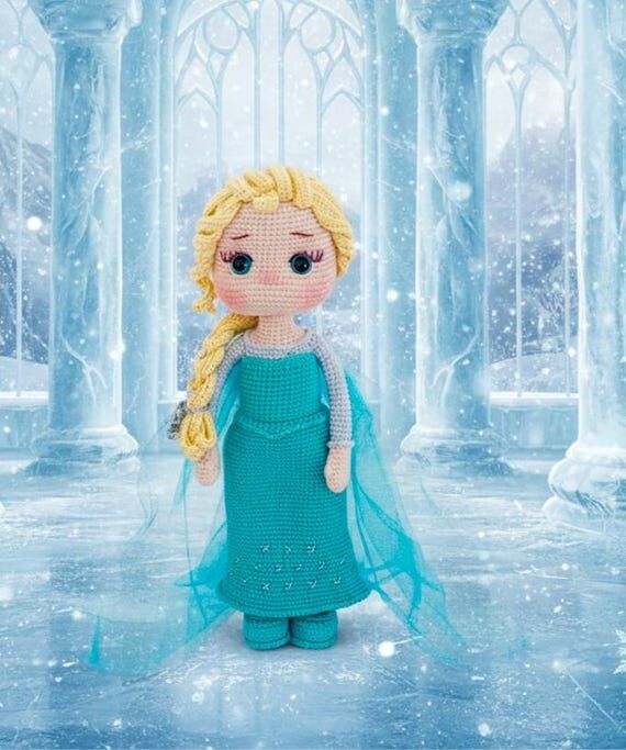 Crochet Elsa Doll – Handmade Amigurumi Prin...